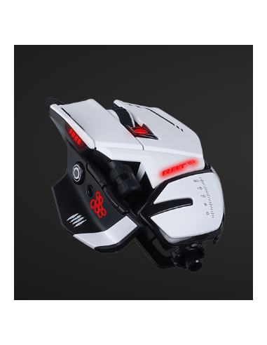 MAD CATZ GAMING MOUSE R.A.T. 6+ WHITE OTTICO ALLUMINIO 12K DPI 11xPULSANTI PRG