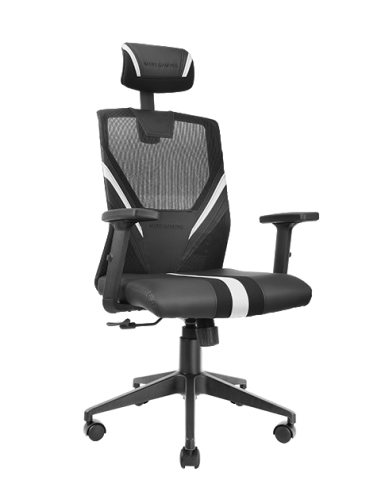 MARSGAMING SEDIA GAMING ERGONOMICA MGC-ERGO WH MAGLIA ACCIAIO   BIANCA