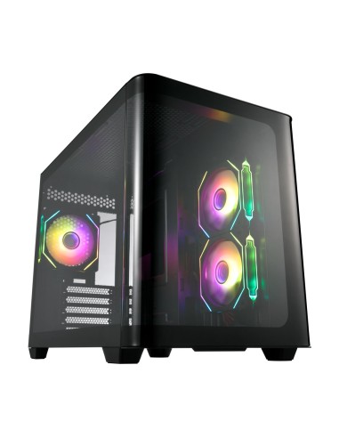FSP CASE M.TOWER S380 BA PANELLO LATERALE CURVO 3xARGB FANS  2xUSB3 Type C